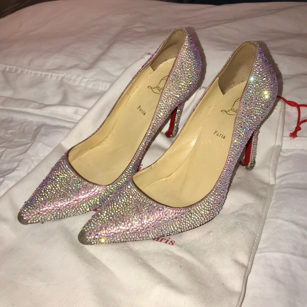Louboutin Swarovski crystal pumps